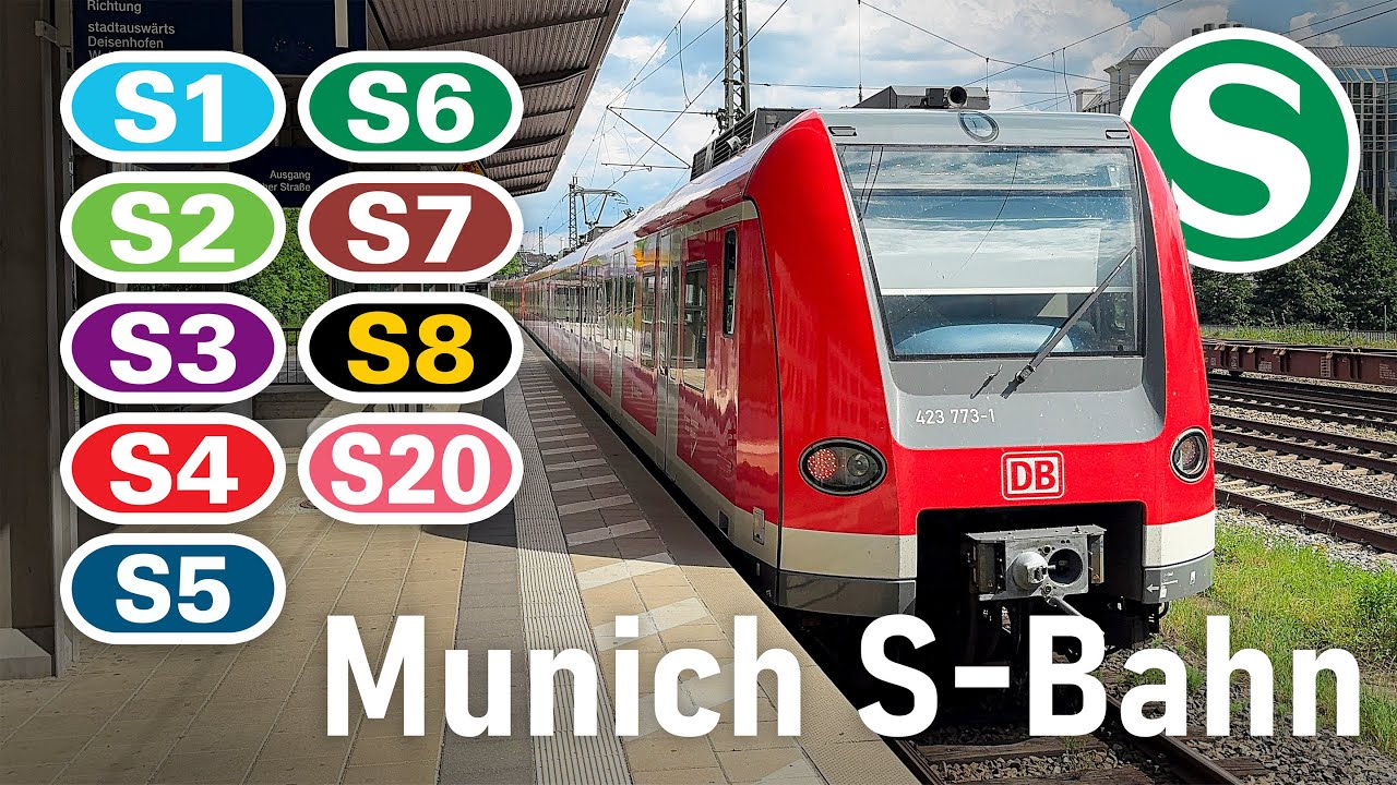 [4K] 🇩🇪 Мюнхенская Пригородная Железная Дорога | Все Линии