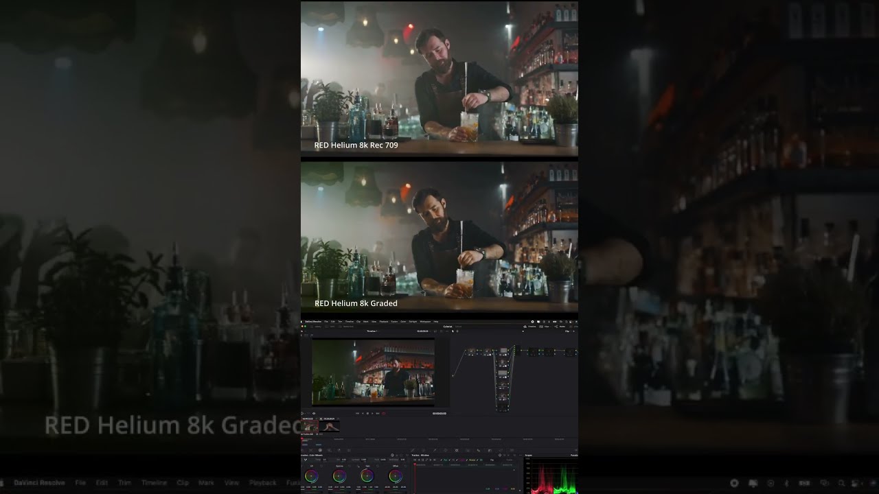 Color Grading RED Helium 8k | Davinci Resolve 18 #cinematography #colorgrading #davinciresolve
