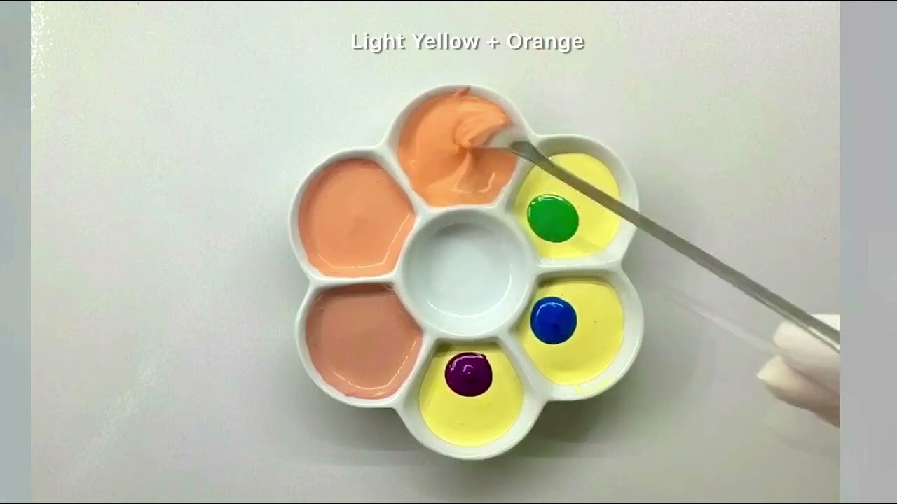 Mixing color. Yellow 