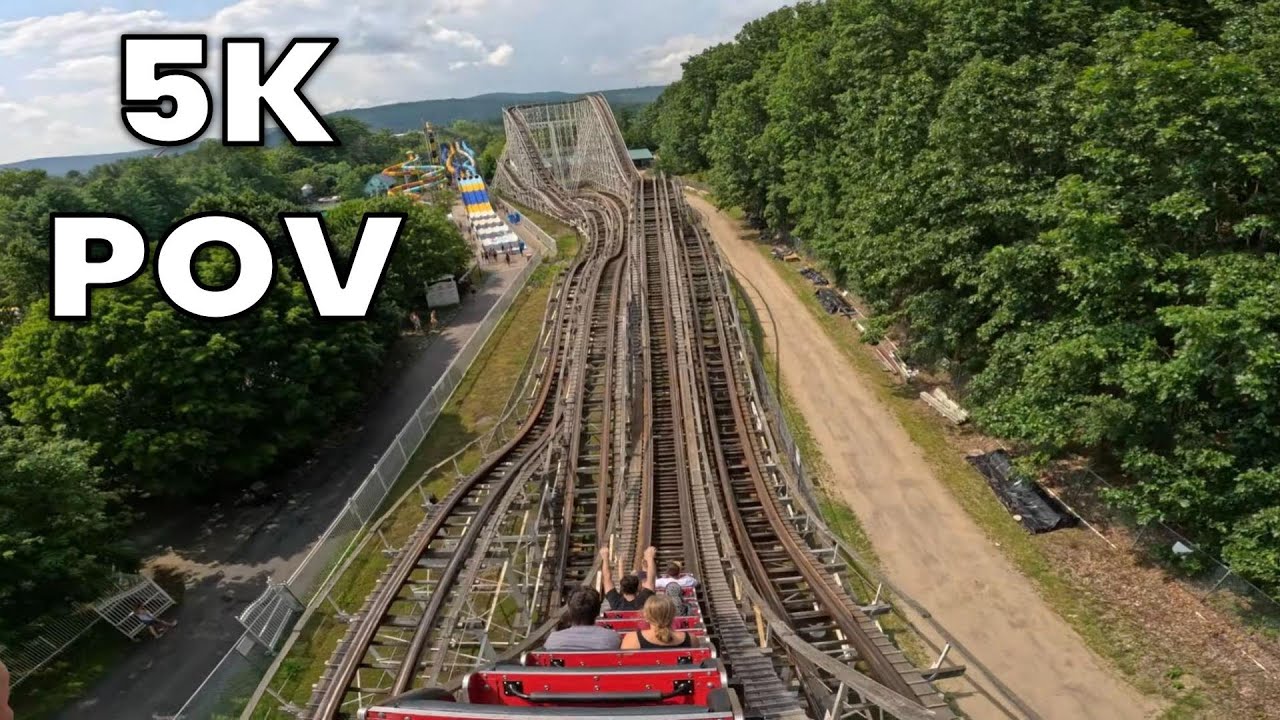 Comet Back Row POV [5K] | Six Flags Great Escape 2024