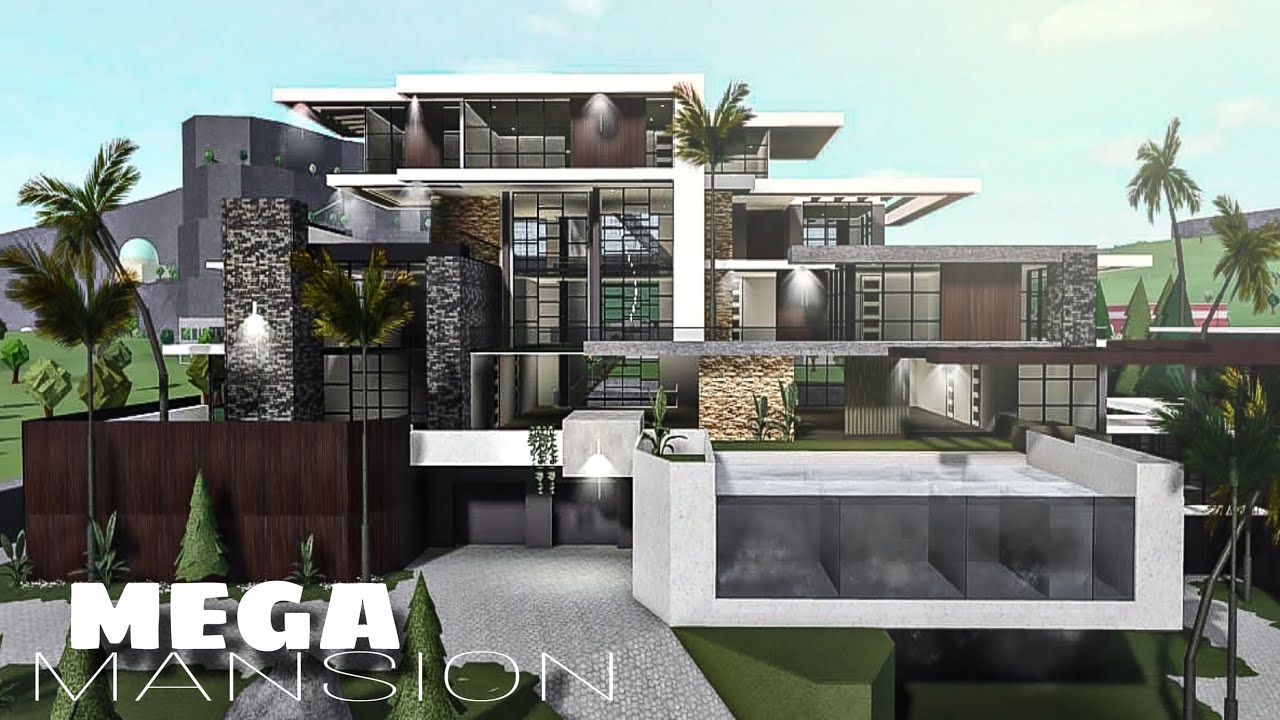 Bloxburg: Mega Mansion Celebrity Modern House | House Build | Roblox
