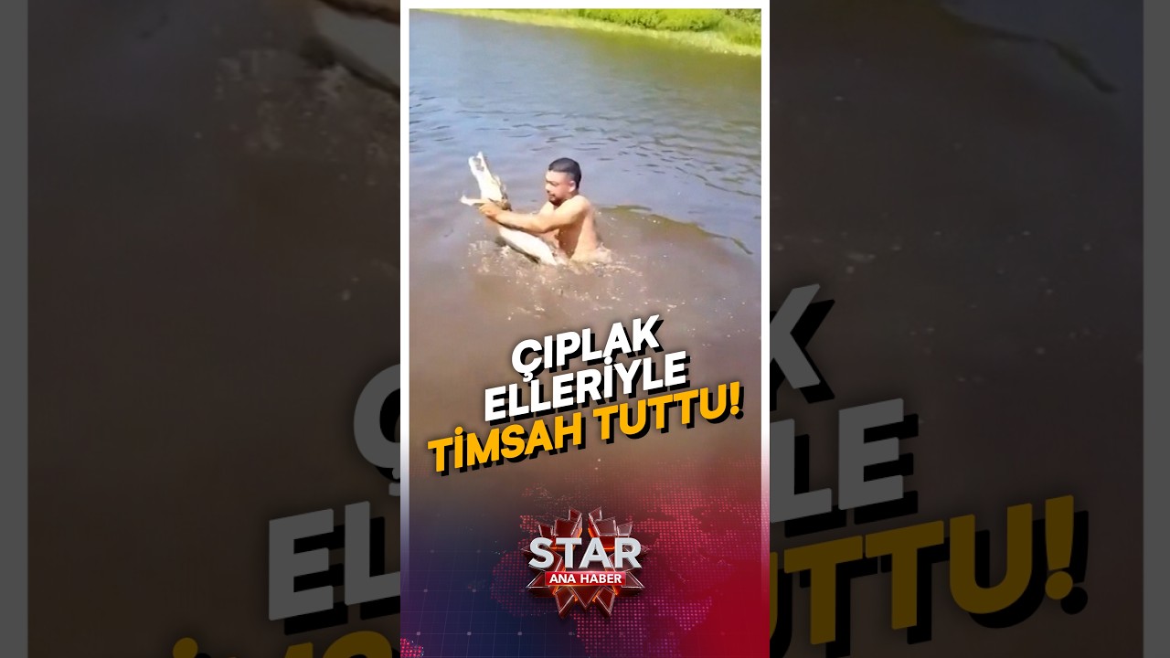 Serinlemek İsterken Timsahla Burun Buruna Geldi! #shorts
