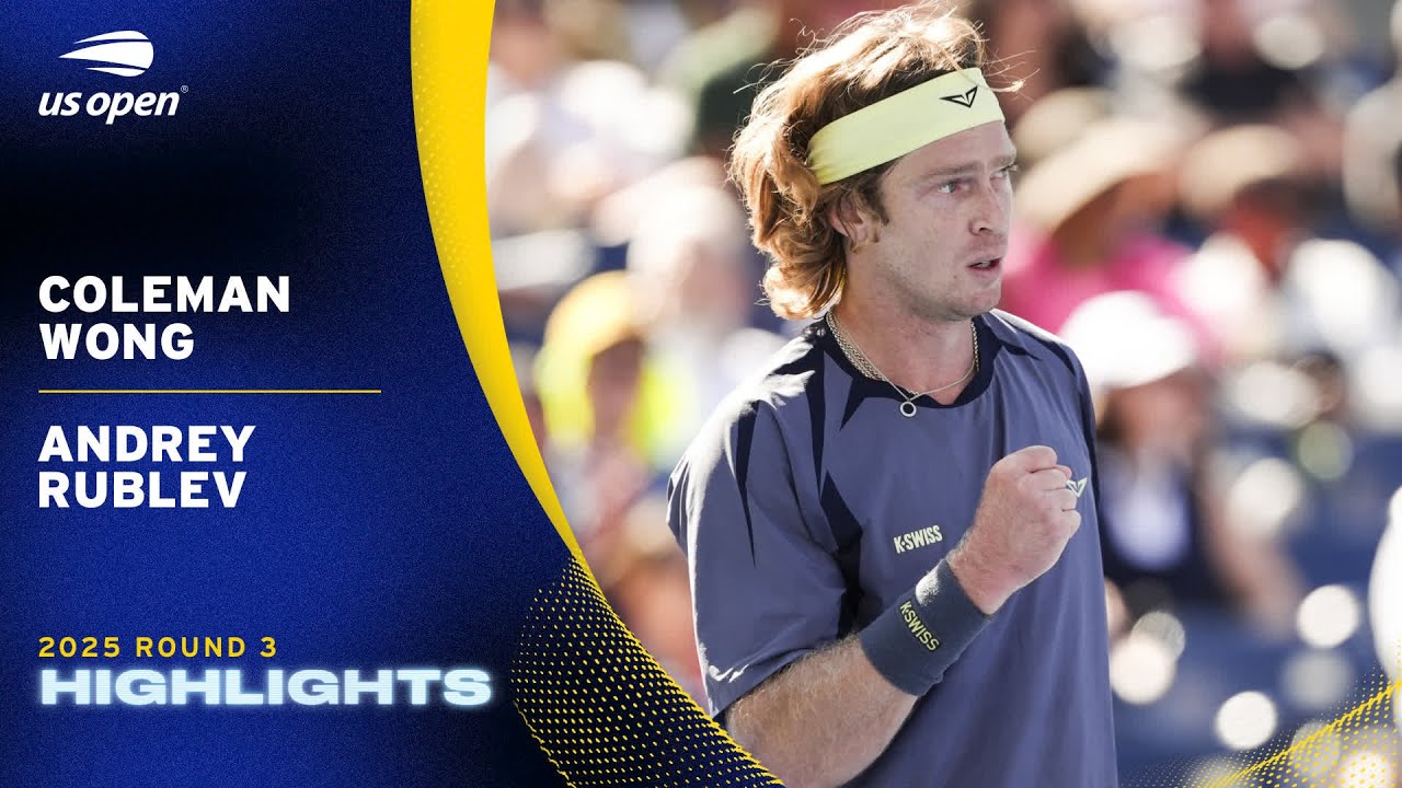 Coleman Wong vs. Andrey Rublev Highlights | 2025 US Open Round 3