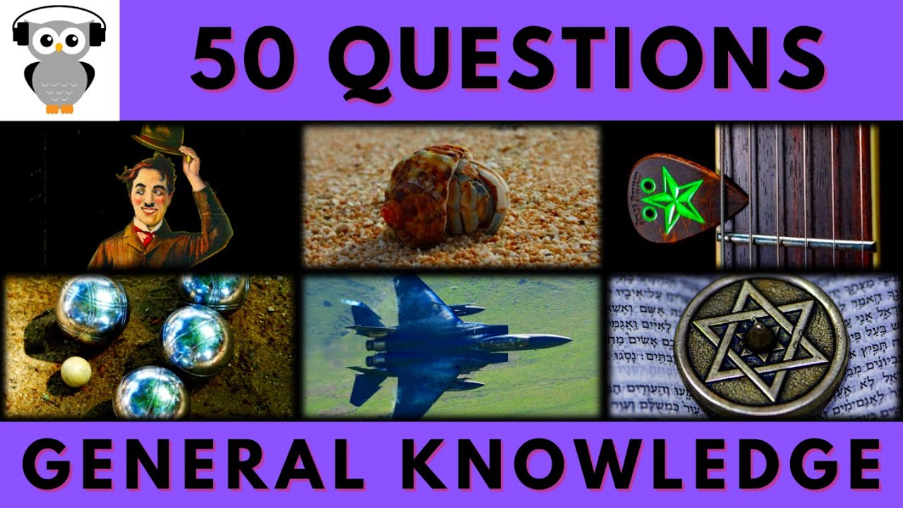 General Knowledge Quiz Trivia #105 | Charlie Chaplin, Crustacean, Guitar Strum, Petangue, Hypersonic
