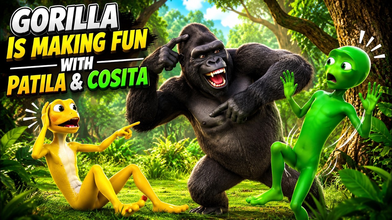 Patila Challenge 35: Jungle Fun! Dametucosita & Gorilla's Hilarious Animated Comedy