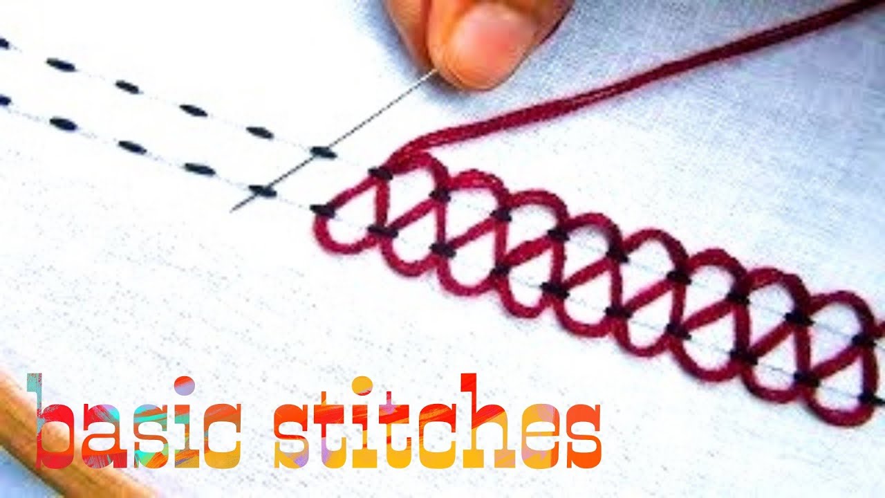 HAND EMBROIDERY FOR BEGINNERS SKILL & EMBROIDERY BASIC HAND STITCHES sindhi tanka