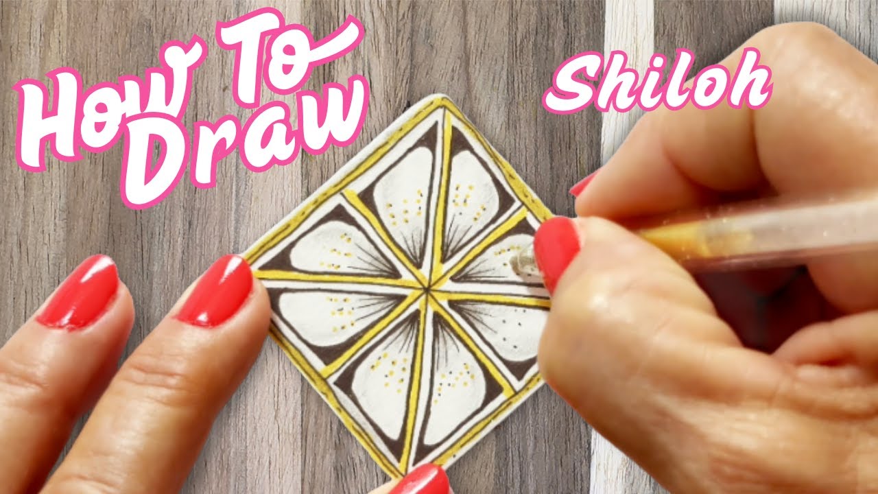 [13] How to Draw Shiloh | Easy Zentangle Pattern For Beginners | Calm Satisfying