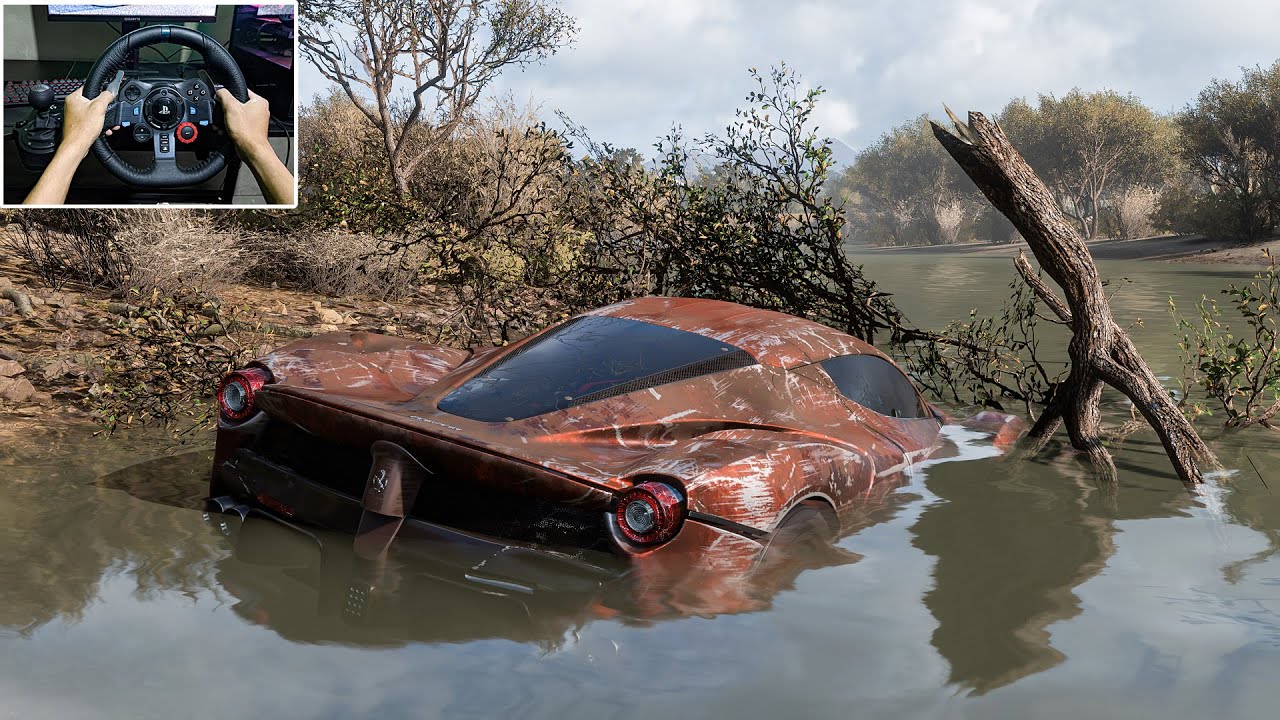 Rebuilding Abandoned Ferrari Laferrari 2013 - Forza Horizon 5 Logitech G29 Stering Wheel Gameplay