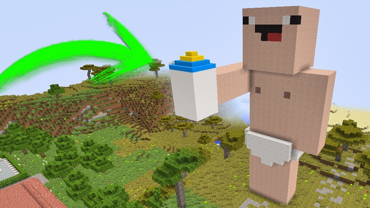 ¿QUÉ HAY DENTRO DEL BEBÉ NOOB GIGANTE EN MINECRAFT TROLL? 👶