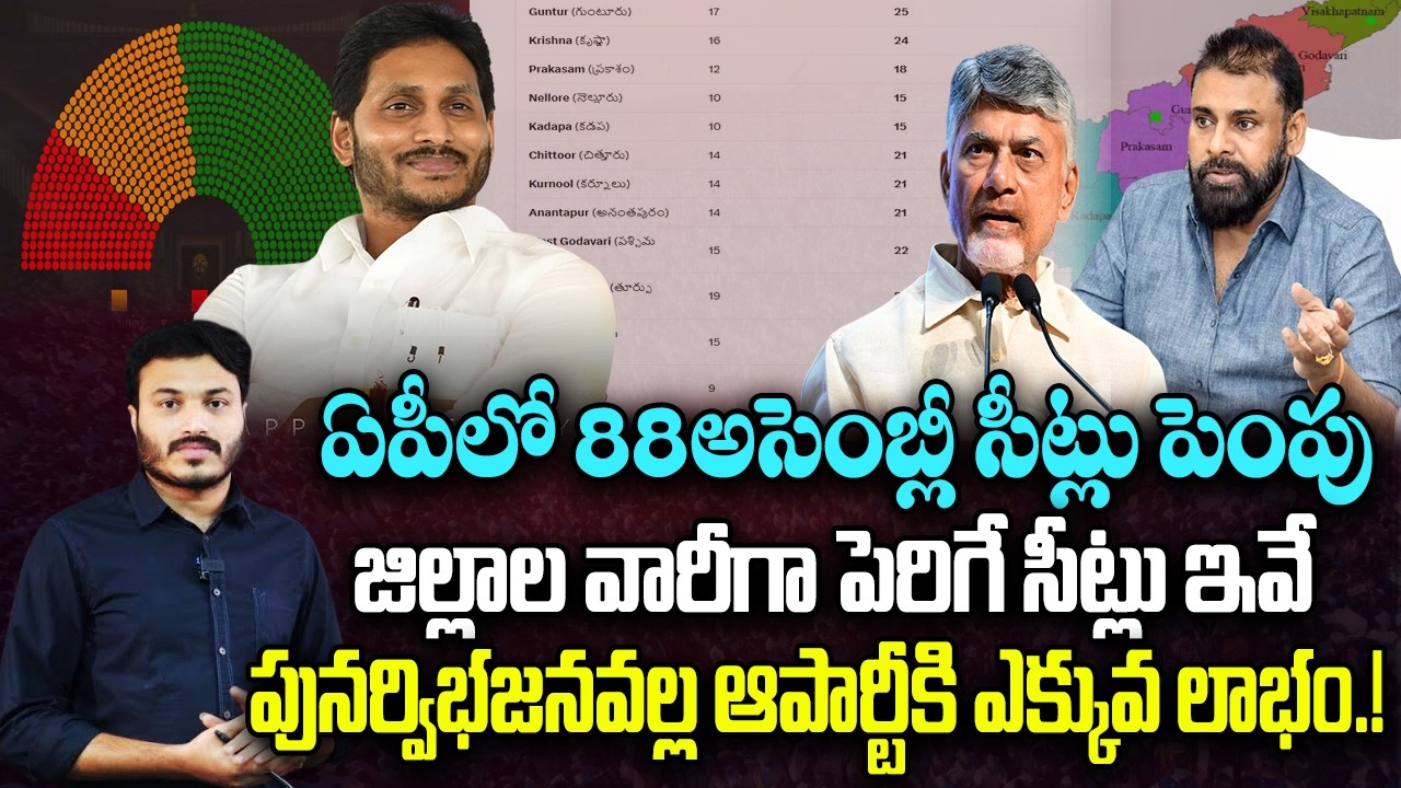 AP Delimitation : 88 Seats Increased in District Wise List | Chandrababu | YS Jagan | YT18 News