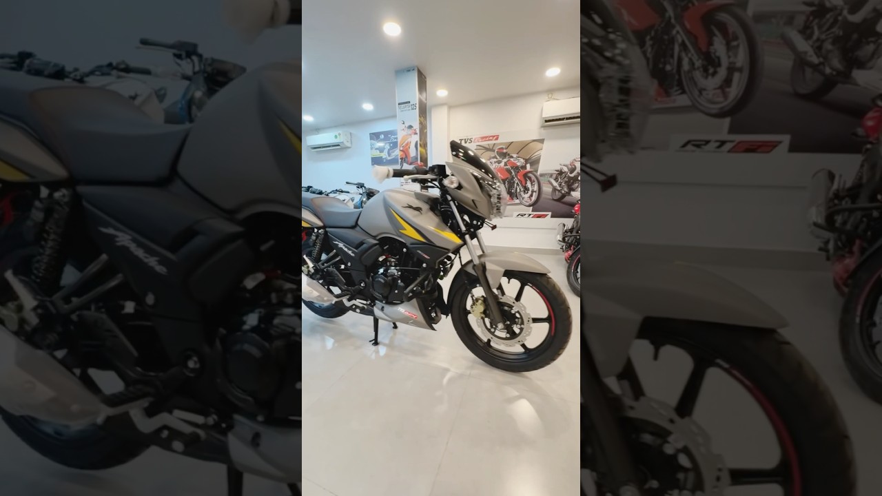 TVS APACHE RTR 160 2V RM DISC BT 2025 NEW MODEL GREY COLOUR 🙂 #shorts #viralshorts #tvs