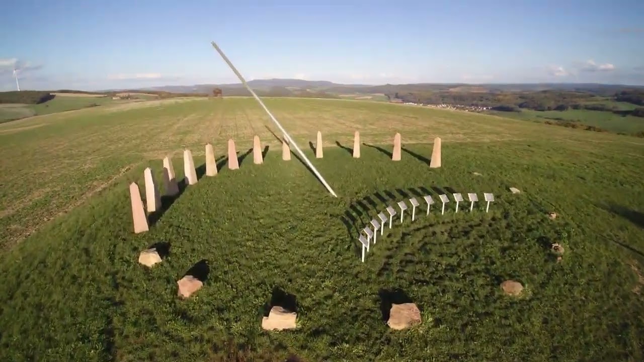 DRONE FOOTAGE - HUGE sundial in Germany / Riesige Sonnenuhr in Deutschland (Rheinland-Pfalz)