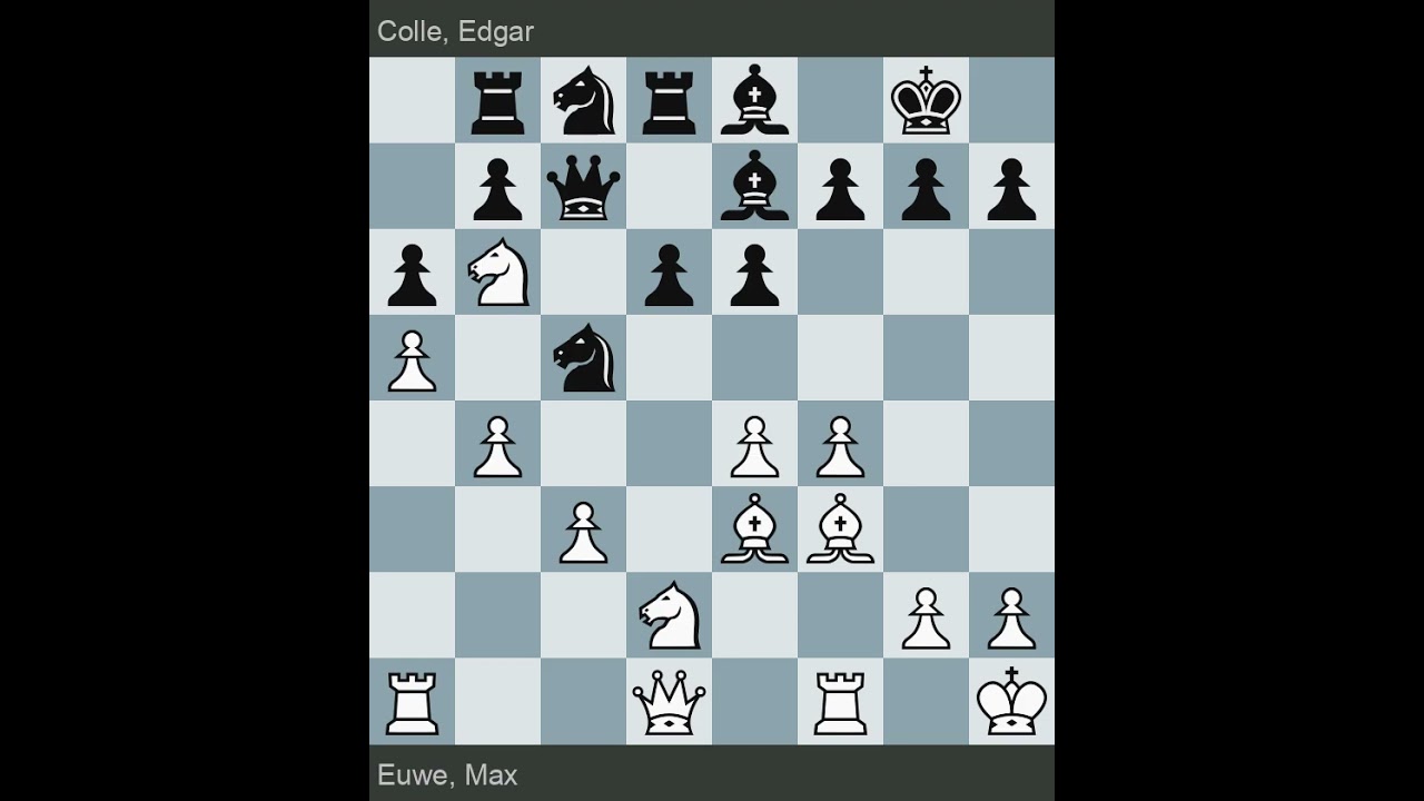 Paris f-A 1924 | Euwe vs Colle | Round 5