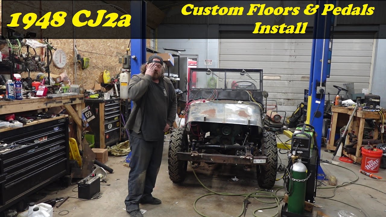 1948 CJ2a Building Floors And Making Pedals Work