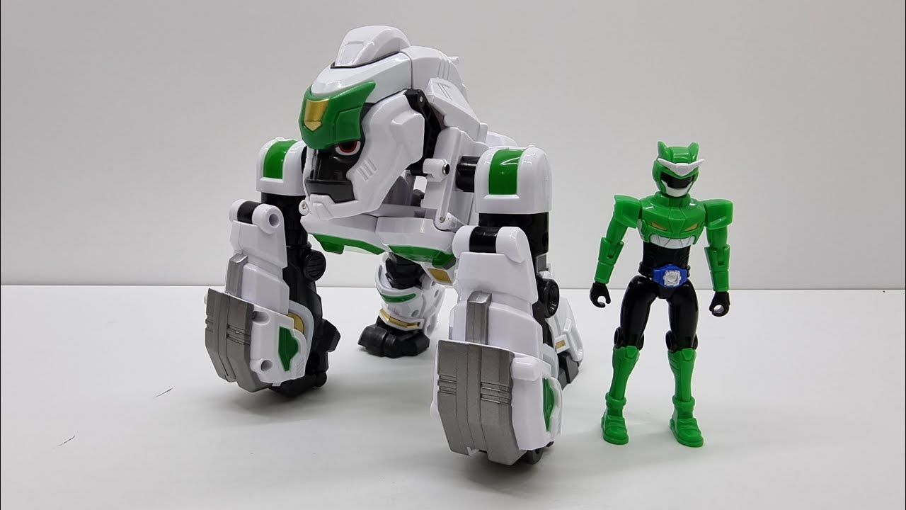 미니특공대 애니멀트론 빅콩 재키 고릴라 로봇 장난감 변신 영상 MINI FORCE ANIMAL TRON BIG KONG TRANSFORMATION