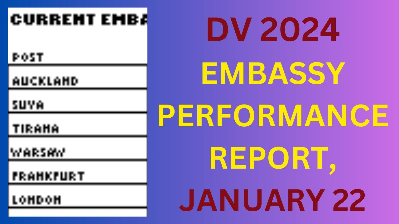 DV 2024 Embassy Performance, January 22