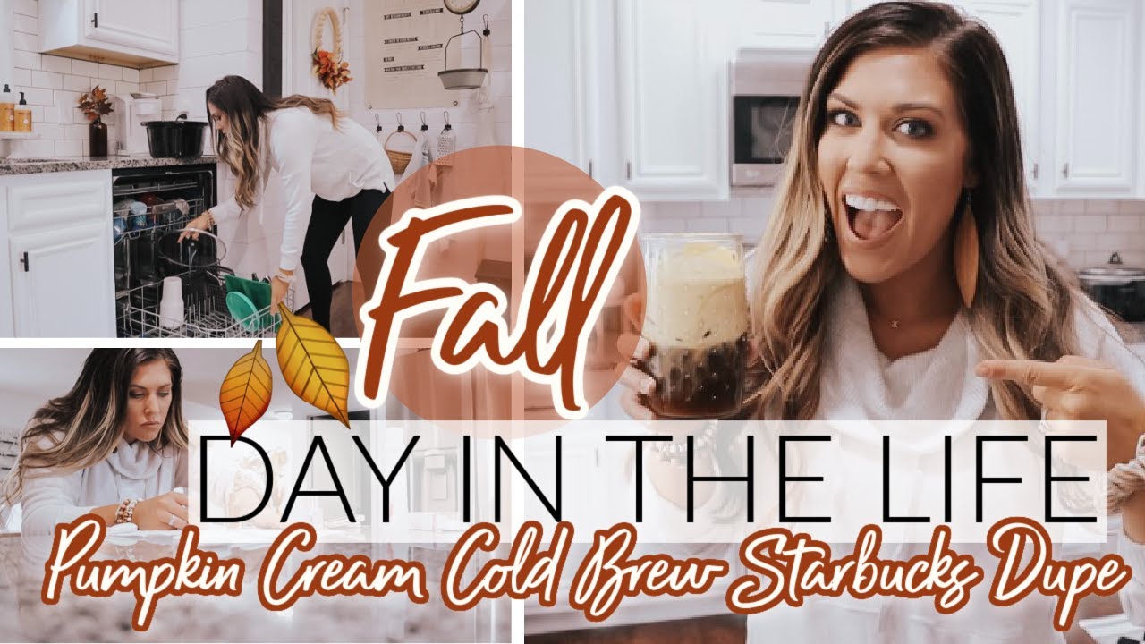 COZY FALL DAY IN THE LIFE | PUMPKIN CREAM COLD BREW STARBUCKS DUPE! | Homemaking Inspo @KailynCash