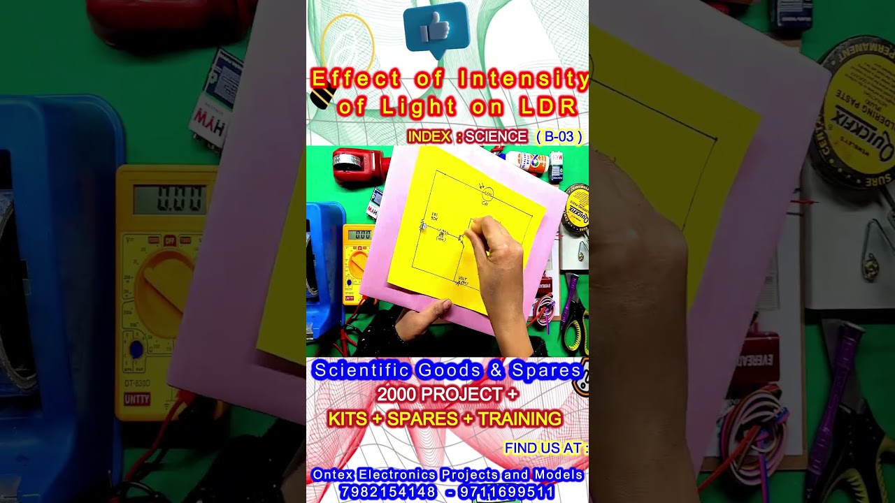 Light Dependent Resistor Project | Effect of Light Intensity | Physics Science Project Model | ontex