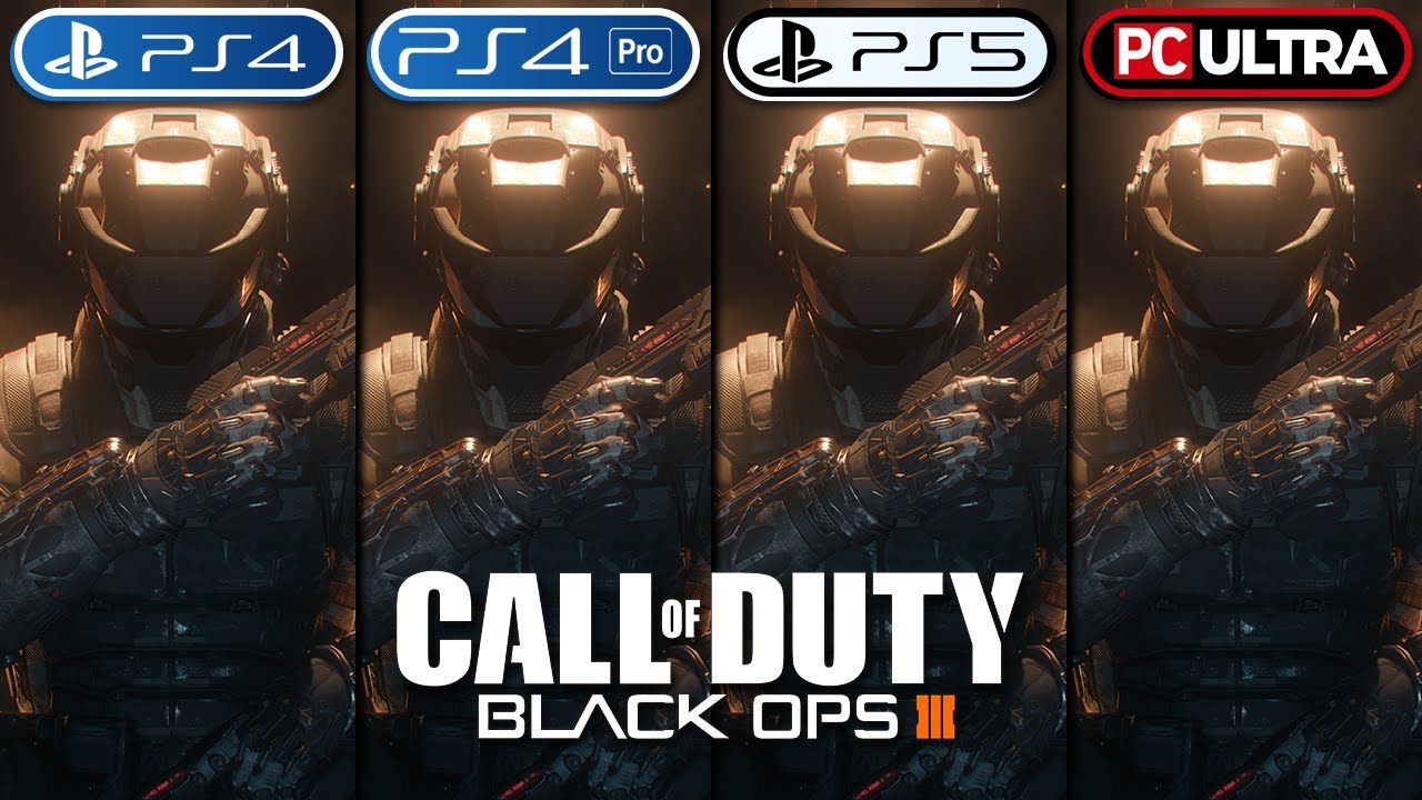 Call of Duty Black Ops 3 | PS4 - PS4 Pro - PS5 - PC Ultra | Graphics Comparison 4K