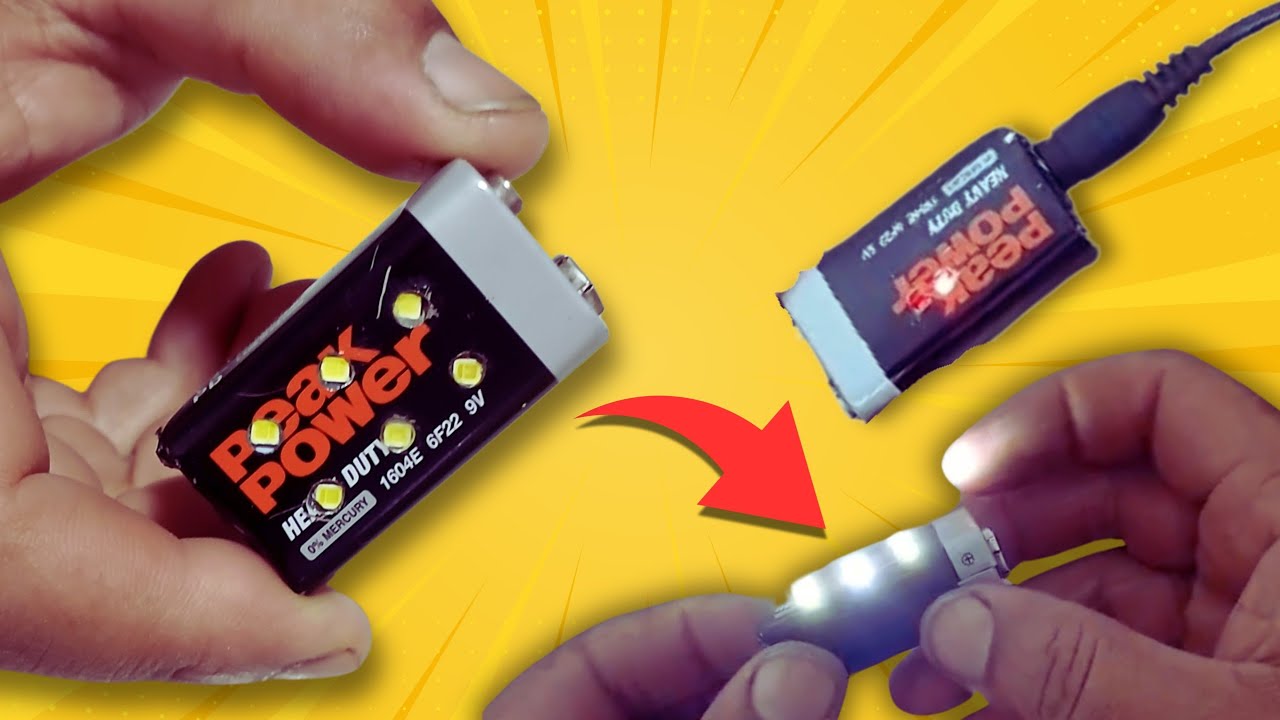 Fiz uma Lanterna Super Potente com uma Bateria In&uacute;til