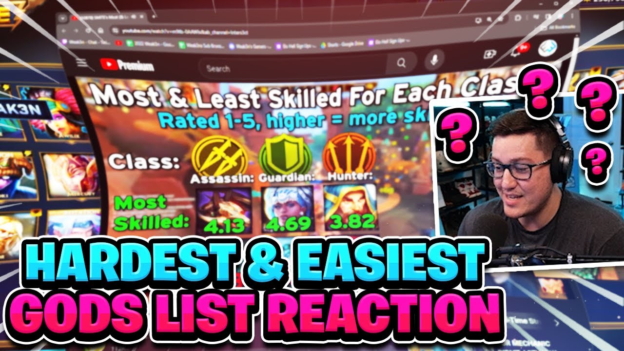 REACTING TO SMITE'S MOST SKILLED AND LEAST SKILLED GODS