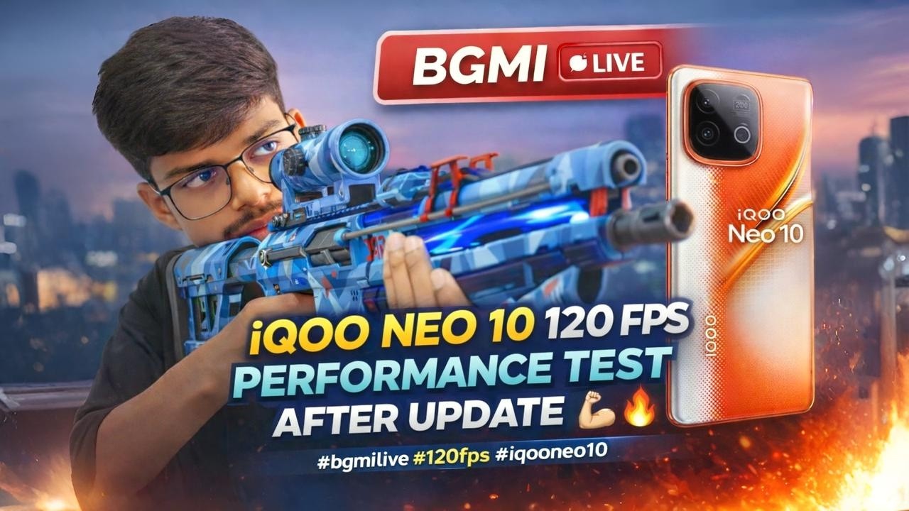 iQOO NEO 10 120 FPS PERFORMENCE TEST AFTER ORIGIN OS 6🔥| WITH FACECAM😲#bgmilive #120fps #iqooneo10