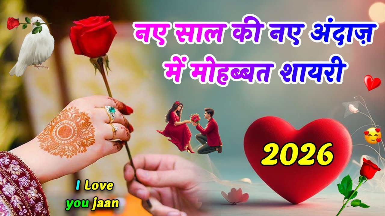 नए साल की नए अंदाज़ में मोहब्बत शायरी 💞| Love Shayari In Hindi | Mohabbat Shayari | Hindi Shayari