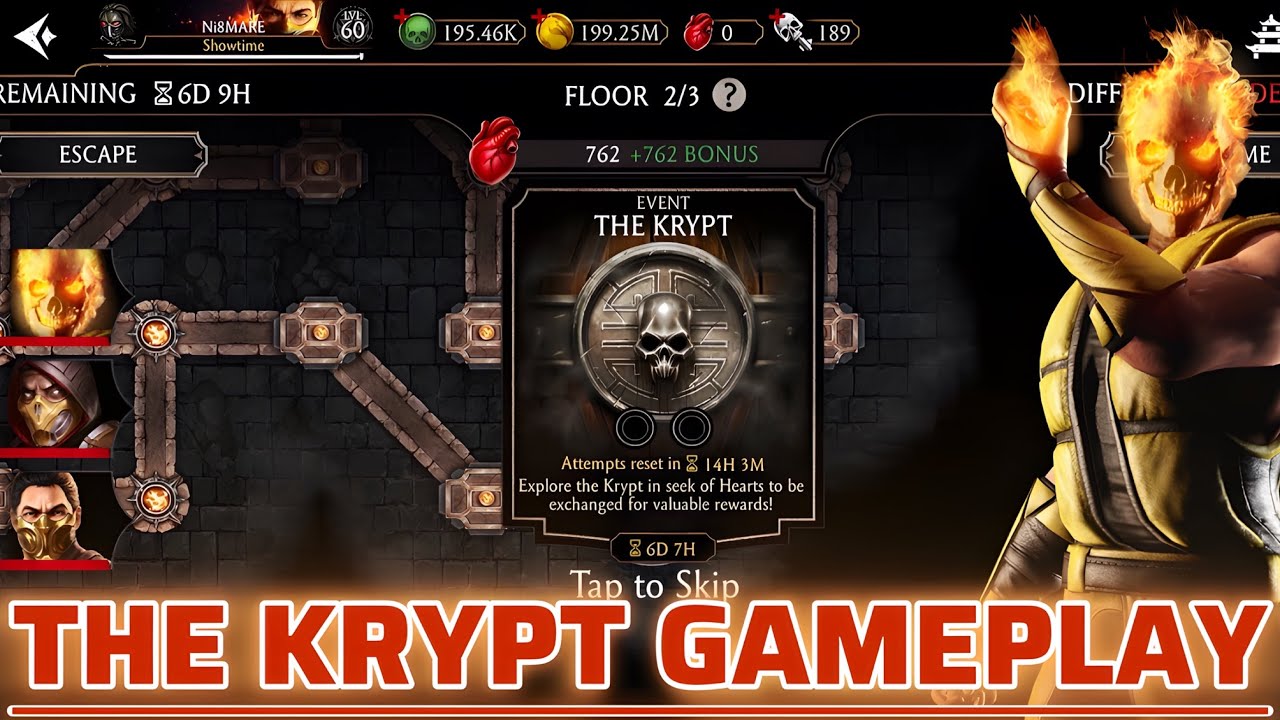 The Elder Krypt Floor 3/3 Gameplay MK Mobile | Team Scorpion!