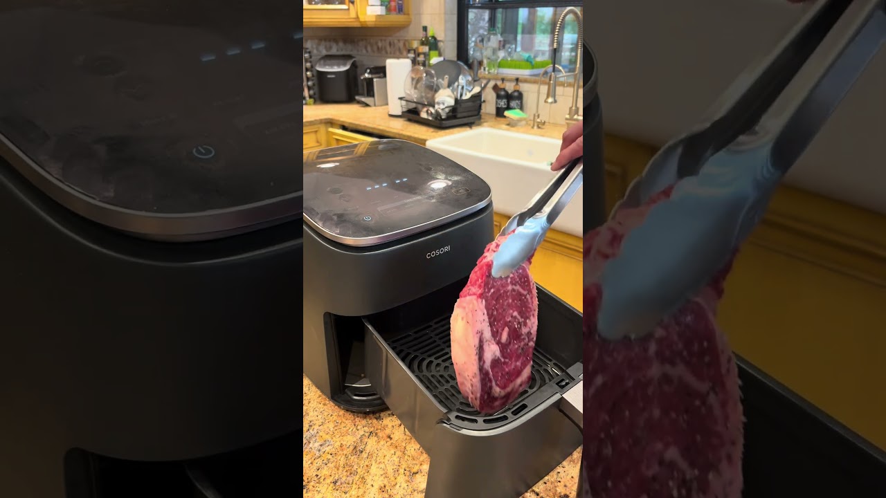 How do you think it looks? #cooking #shorts #food #dinner #steak #ribeye #ribeyesteak #airfry #fyp