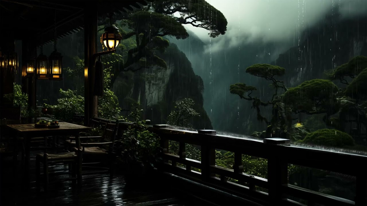 🌧️Rain on Balcony | Nighttime Retreat: Enjoy the Soothing Sounds of Rain on Your Balcony for Sleep