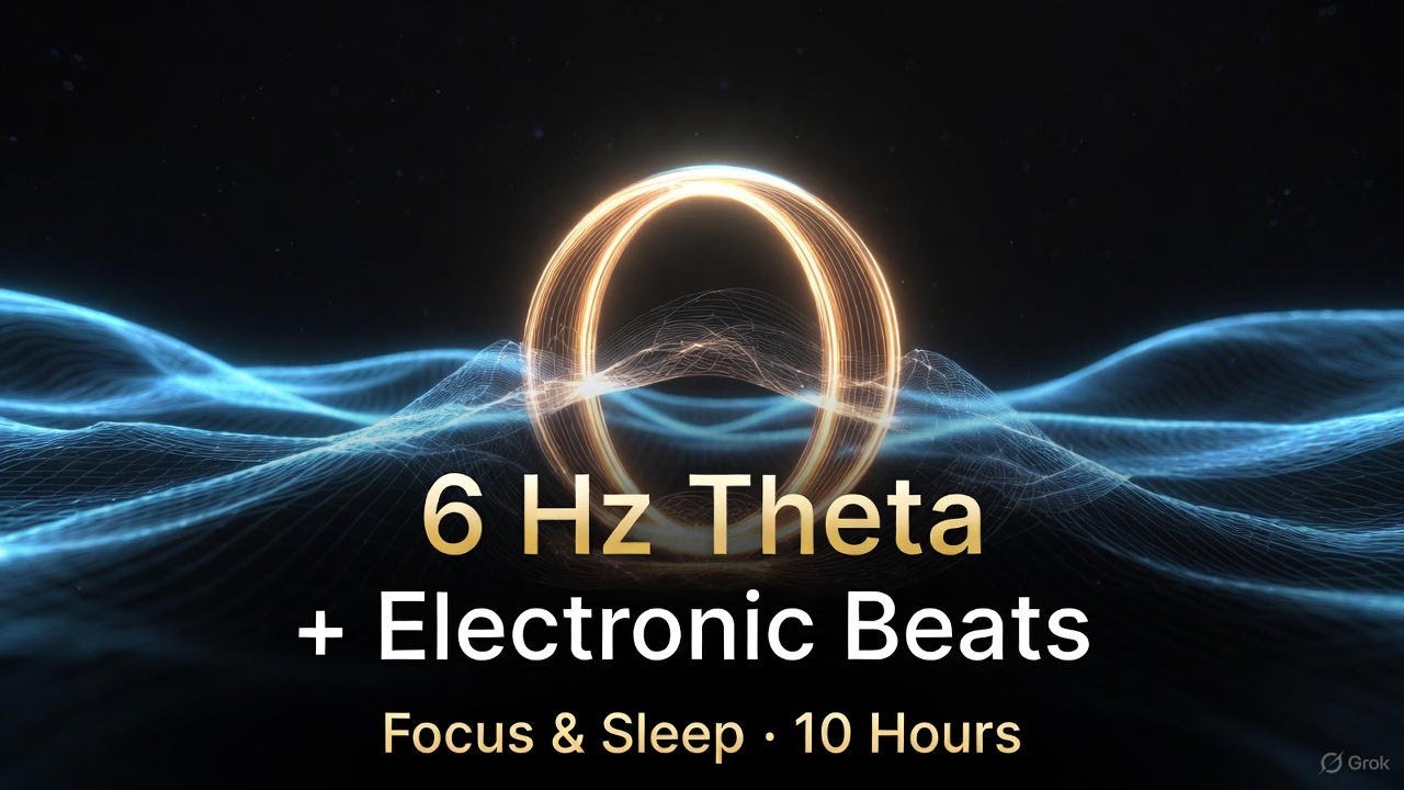 6 Hz Theta + Electronic Beats – Fokus & Entspannung (10 Std)