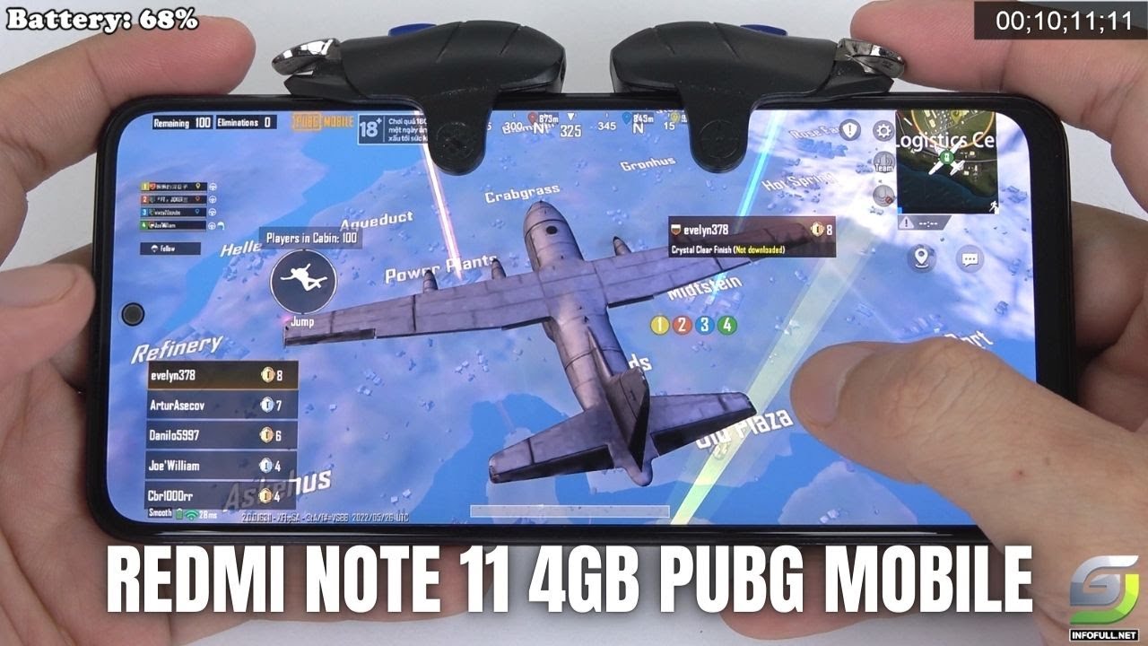 Redmi Note 11 (4GB/64GB) test game PUBG Mobile
