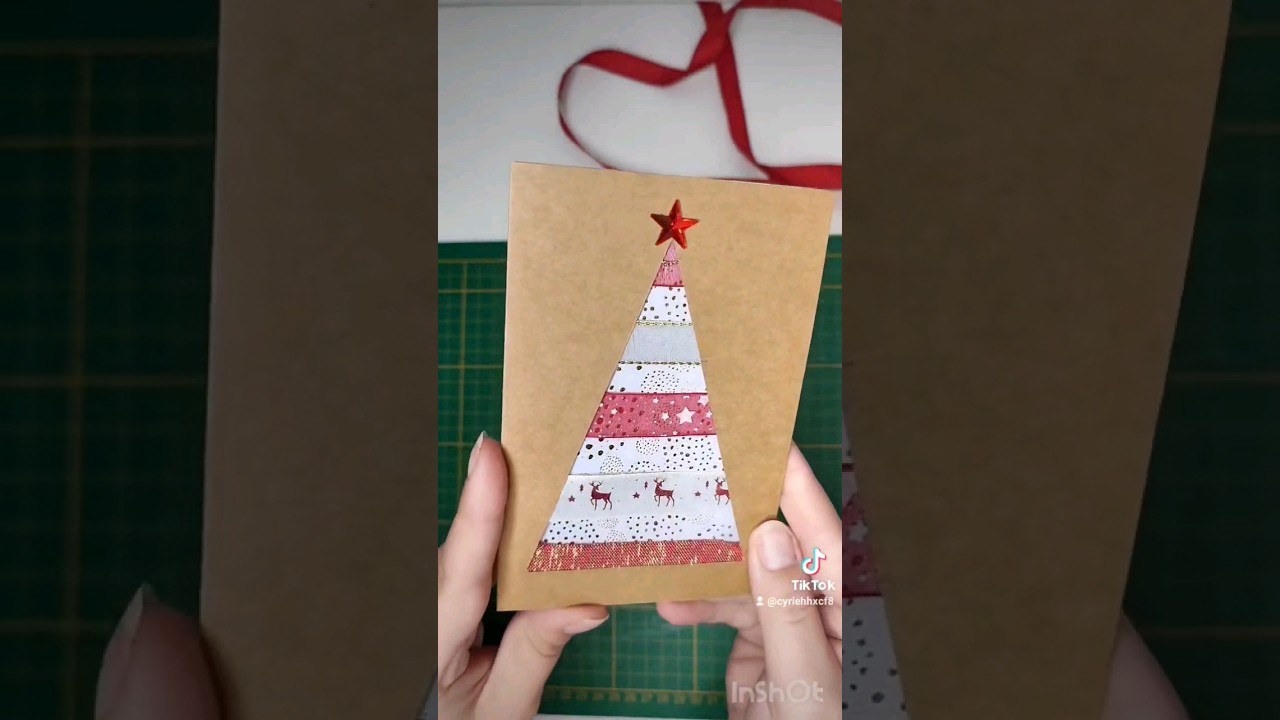 ✂️ DIY carte sapin 🎄 simple et rapide