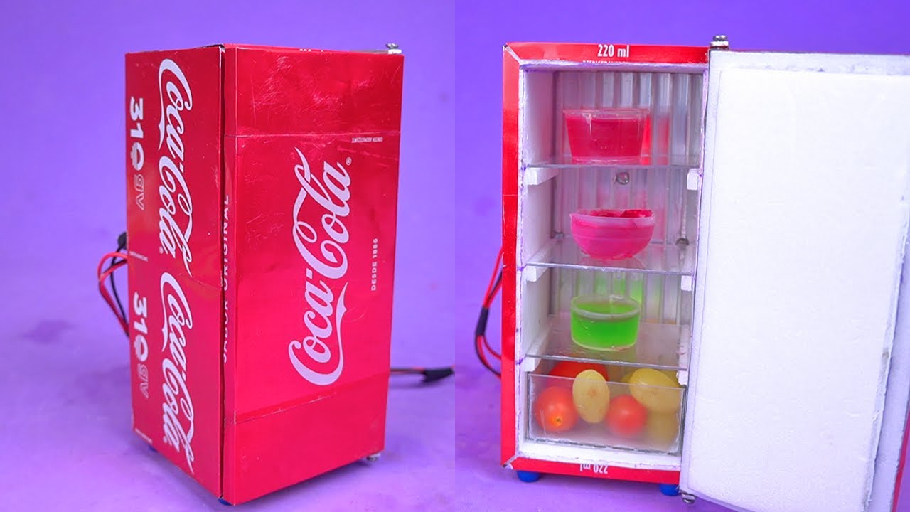 Increíble Mini Refrigerador hecho con latas de refresco