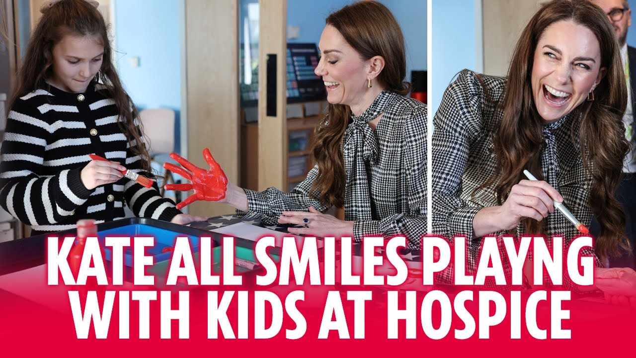 Princess Kate brings smiles as she chats and plays with children at Welsh hospice