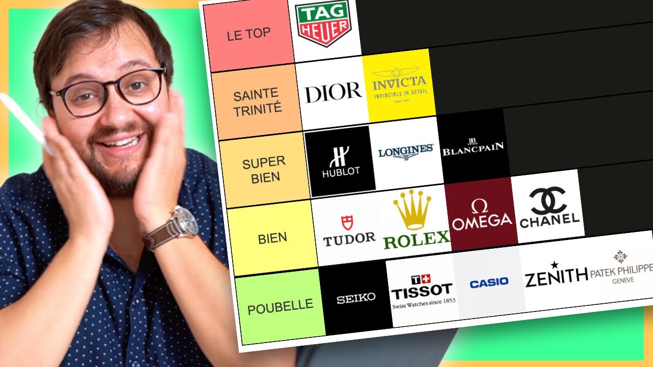 Un EXPERT en MONTRES classe les marques de luxe - du TOP &agrave; la POUBELLE