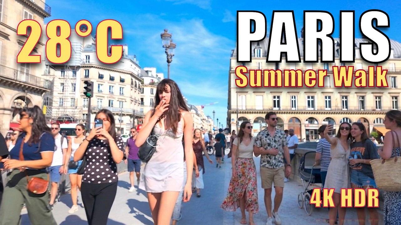 PARIS Summer Walk 4K HDR 🇫🇷 Place Vend&ocirc;me to Louvre & Rue de Rivoli (July 24, 2026)