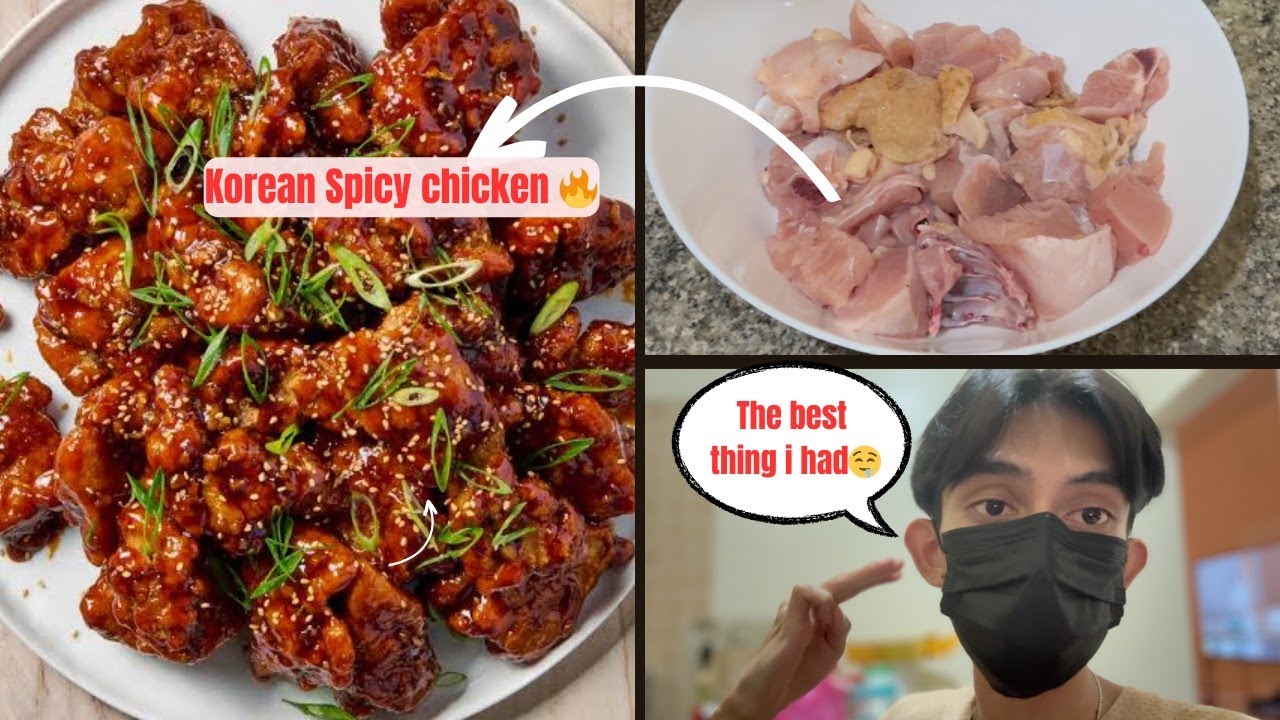 Cousin cooks SPICY KOREAN FRIED CHICKEN🐔: Laughter Guaranteed/ thewackyguy