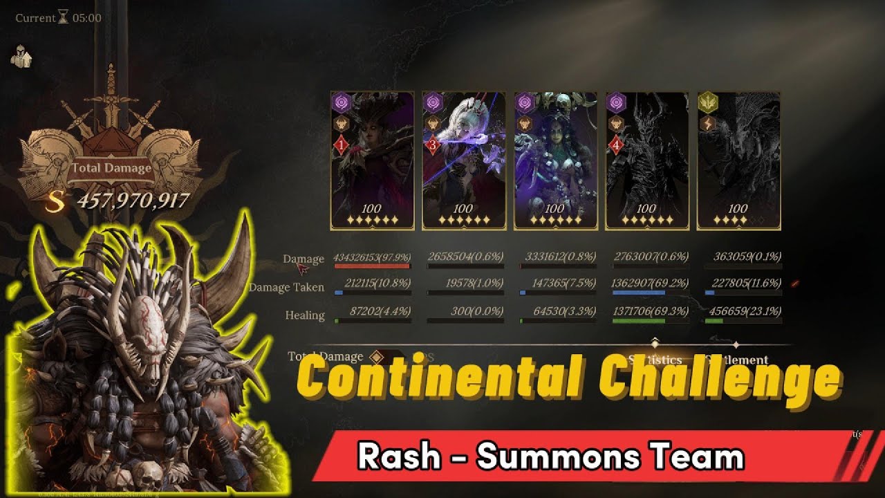 Summons Team vs Rhash | Continental Challenge Season 3 | Dragonheir: Silent Gods