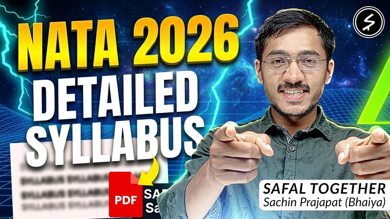 NATA 2026 Detailed Syllabus 🔥 | Sachin Prajapat | Safal Together