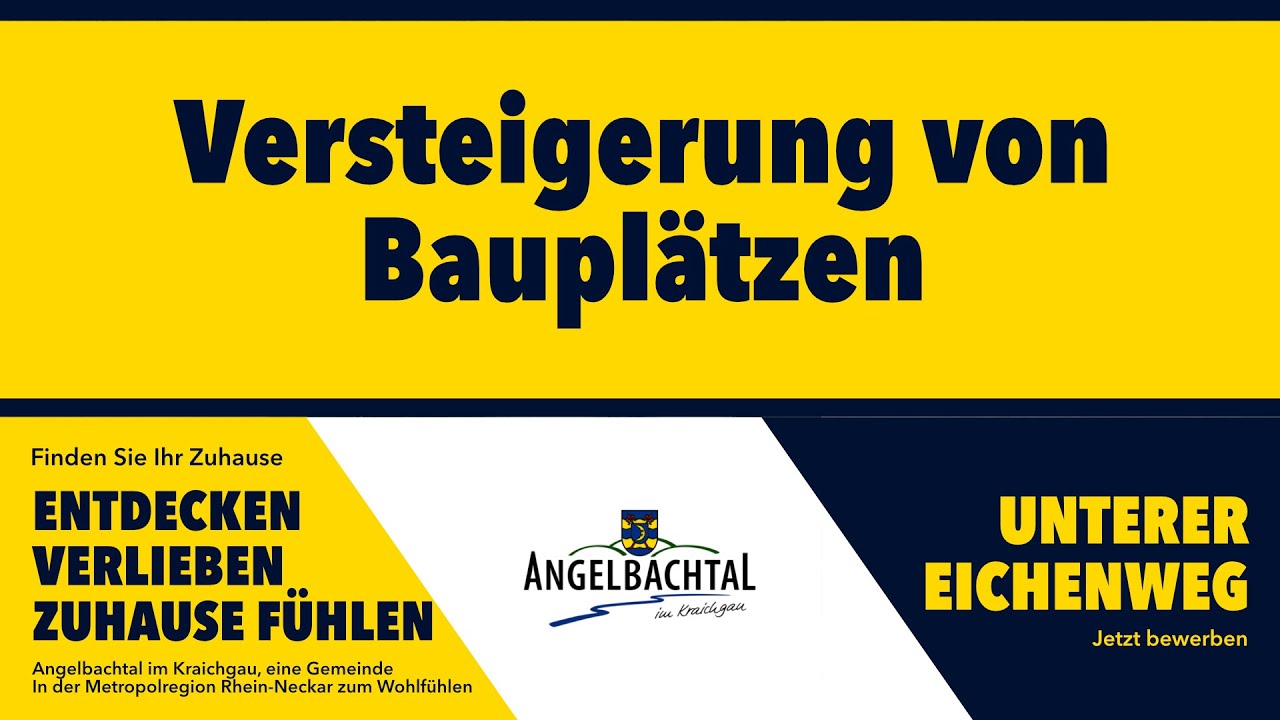 Versteigerung von Baupl&auml;tzen