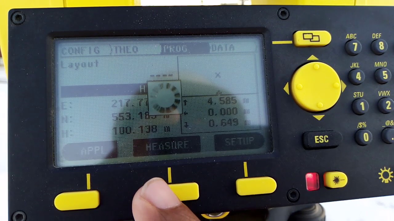 Layout by coordinating with lieca builder 405 total station
