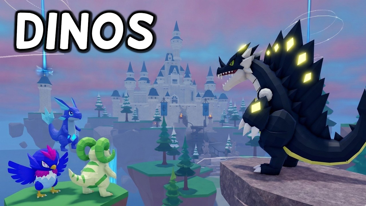 Обновление DINO: Дыхание дракона и Косатый дракон (Трицерастил) в игре Catch a Monster Roblox.