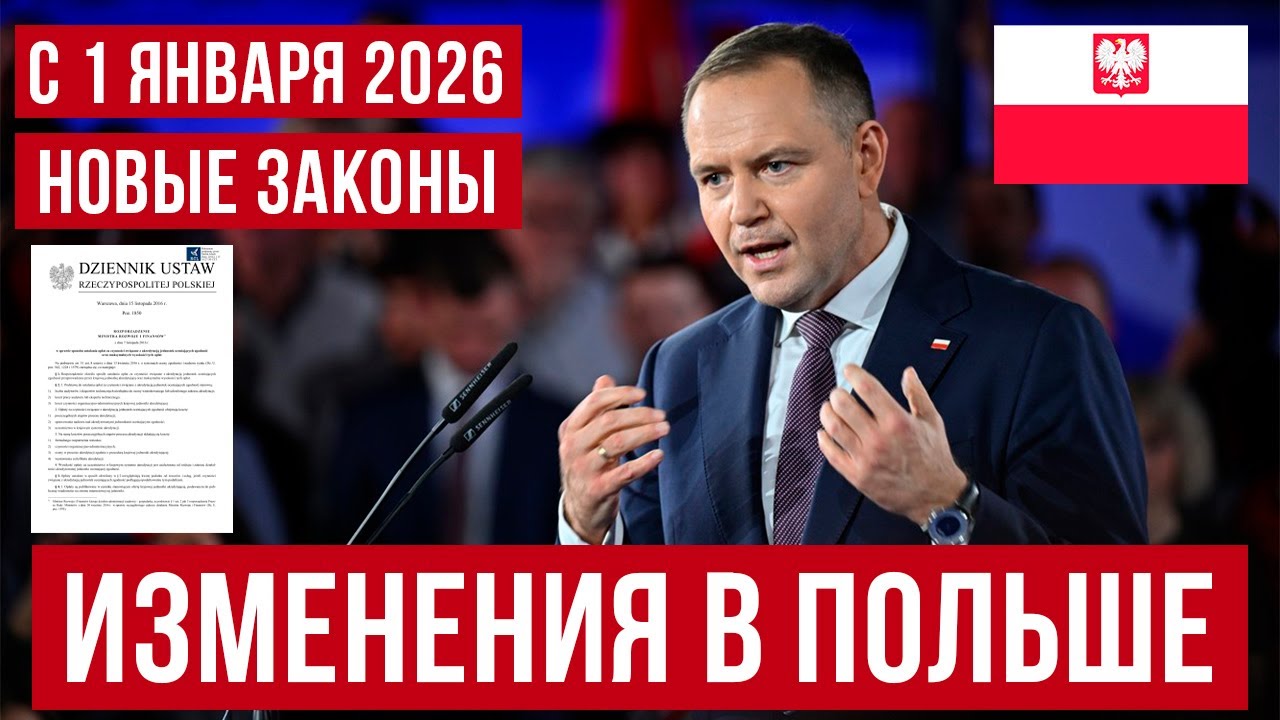 с 1 января 2026! Изменения в Польше! Коснутся ВСЕХ! Зарплаты, больничные, стаж и карты побыта!
