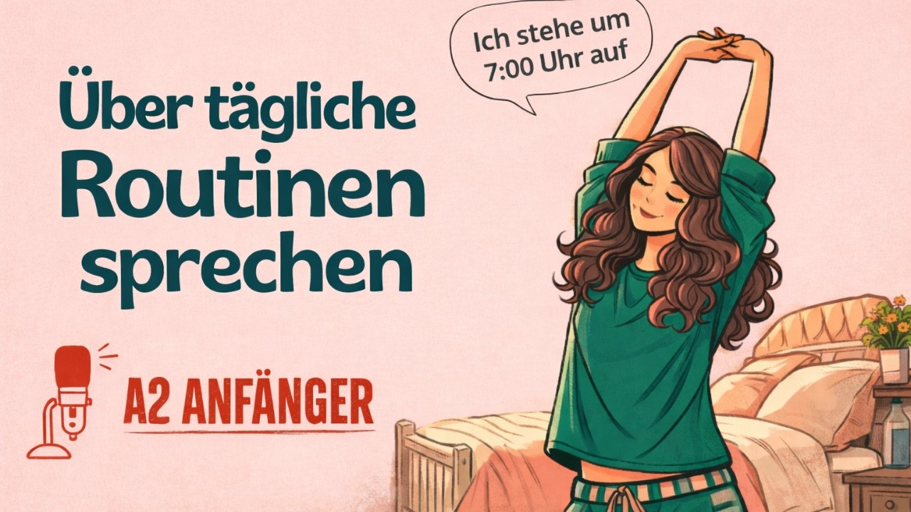 Einfache Deutsch für Anfänger 🌟 Alltag & Routine lernen (A1–A2 Hörverstehen)