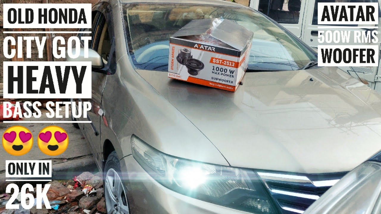 Old Honda City Got Avatar 500w RMS Woofer|Honda City Modified| Karol Bagh |Deaf Bonce Mono Amplifier