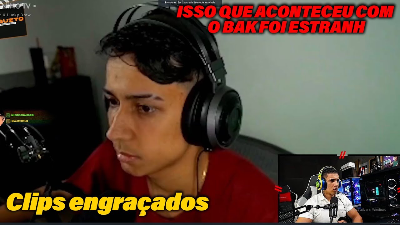 HUDSON AMORIM REAGINDO ISSO QUE ACONTECEU COM O BAK FOI ESTRANHO - Clips engraçados