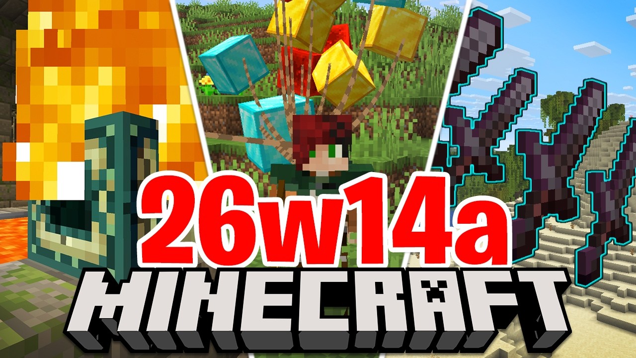 NUOVO INVENTARIO, SPADE VOLANTI e BLOCCHI VIVENTI - Minecraft ITA Snapshot 26w14a