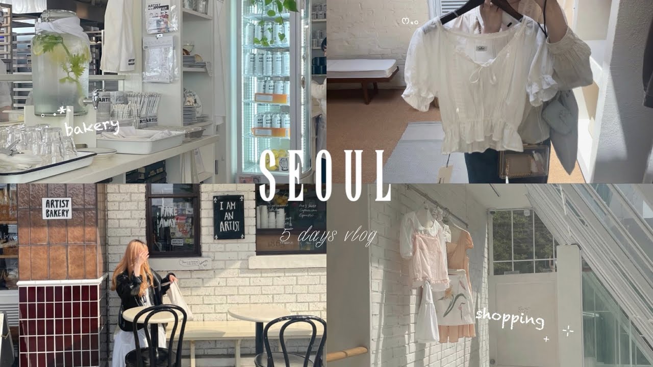 vlog🇰🇷1人韓国旅行5 days ・人気ベーカリー、カフェ🫖・ホットなスポットお買い物⟡.·