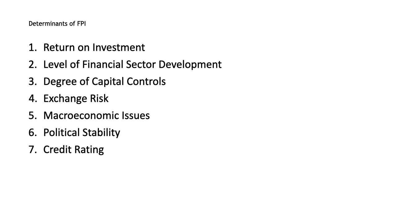 Foreign Portfolio Investment III key